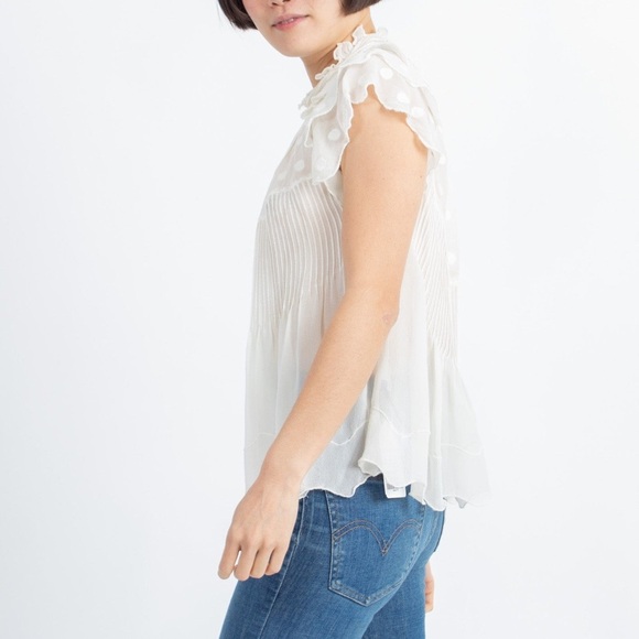 ULLA JOHNSON Darla Silk Embroidered Top - Picture 2 of 8